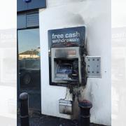The damaged ATM