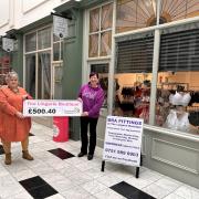 (L-R) Raffle winner Janet Tomlinson and The Lingerie Boutique owner Clare Mead