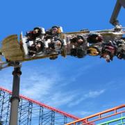CGI image of Blackpool Pleasure Beach's Icon rollercoaster