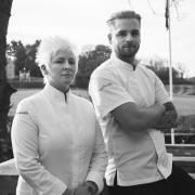 Executive chef of Northcote Lisa Goodwin-Allen with the new head chef Liam Rogers
