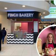 Finch Bakery's new Blackburn kiosk. Inset are the owners Rachel Finch and Lauren Sinclair