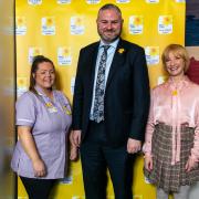 Andrew Stephenson MP (middle) at a Marie Curie event in Westminster