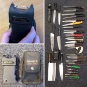 A stun gun was among those items handed in to police in Burnley.