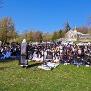 The prayers take place at Corporation Park in Blackburn and attract hundreds of worshippers