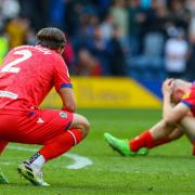 Blackburn Rovers players dejected at the final whistle
