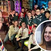 St Mary Magdalene Scout Group has been praised by the Princess of Wales (inset)