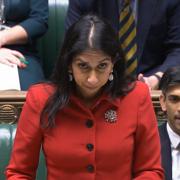 Home Secretary Suella Braverman speaking in the House of Commons, London, on the Illegal Migration Bill