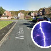 A house in Lytham St Annes had its roof alight after being struck by lightning