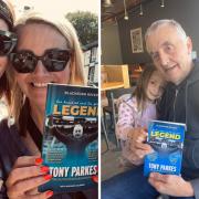 Left: Suzanne Geldard (left) and Natalie Parkes-Thompson. Right:  Tony Parkes and his granddaughter