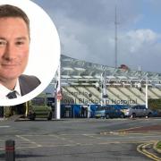 Former East Lancashire Hospital Trust chief executive, Kevin McGee (inset) has stepped down from the NHS