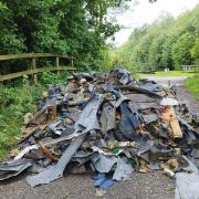 The fly-tipping was found near the Leeds and Liverpool Canal in Barrowford