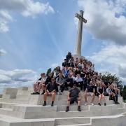 Year 10 students from Haslingden High School on a tour of the First World War Battlefields.