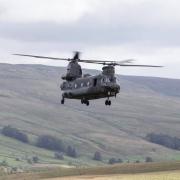 An RAF Chinook helicopter flew over East Lancashire on Wednesday, August 9