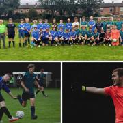 Blackburn teenager Ellis Wignall (bottom right) organised a charity football match to raise money for Derian House