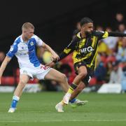 Wharton in action at Watford last weekend