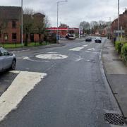 Leyland Road, at the junctions of Marshalls Brow and New Lane, is closed after a crash