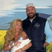 Paris and Tyson Fury with their new baby boy