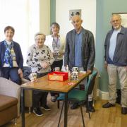 Graham Hartley, Chair Rishton People's Centre and Rishton Councillor Carole Haythornthwaite with other members of the People’s Centre