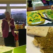 Cllr Sylvia Liddle speaking at Blackburn Foodbank curry night