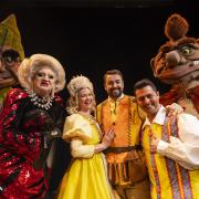 Jason Manford with cast members Myra Dubois, Emma Williams and Ben Nickless (Picture: Phil Tragen)
