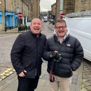 David Fishwick (left) David Seaton (right) are in Burnley as work on the Bank of Dave sequel commences