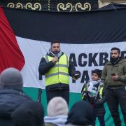 Pro-Palestine demonstrators gathered in Blackburn town centre to call for a ceasefire in Gaza.
