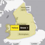 The Met Office warning for snow this week