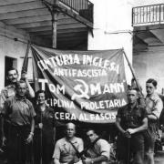 International Brigade volunteers pictured in Barcelona in September 1936