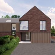 An image showing the the proposed visualisation of the front of the eco home