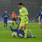 Ben Chrisene on the ball at Cardiff