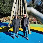 Councillor Brian Taylor (left) and Warren Chapman from Friends of Bold Venture Park at the park