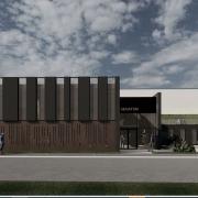 The proposed new office building for Senator in Huncoat
