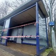 The shelter at Church and Oswaldtwistle train station