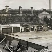Burnley’s old market being demolished, 1966