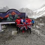 Alex Smith, John Ramsbottom, and Matt Allen at Everest Base Camp