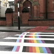 The crossing in Blackpool, which has been defaced just a day after being installed