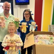 During a return visit to the hospital for treatment Willow showed staff the same teddy, as a new set were being unboxed for children.