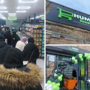 Shoppers crowded into a newly opened cash and carry in Blackburn Image: Nq