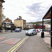 The scene in Darwen town centre