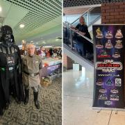 Darth Vader and Grand Moff Tarkin at Ewood Park for the Star Wars Fan Day in aid of East Lancashire Hospice