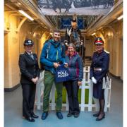The 40,000th visitor and the Chief Constable Sasha Hatchett and the Lord Lieutenant of Lancashire, Amanda Parker.