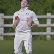 Lostock bowler, Robert Holgate, in action against Eagley. Picture by Harry McGuire