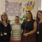 Team leader Rachel Allen, project manager Leila Allen, volunteer Michelle Aspen, family support worker Zoe Leyland and administrator Natasha Cartwright from Bacup Family Centre.