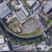 An aerial view of the Gladstone Street, Blackburn, site
