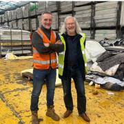 Blackburn with Darwen Council leader Phil Riley (right) with owner of Green Sleep Ian Jillings
