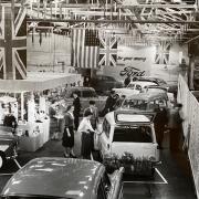 New models on display at Burnley motor show, 1957