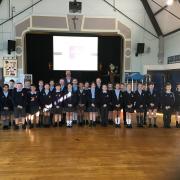 Year six prefects were presented with their badges by Andy MacNae MP