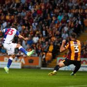 Bradley Dack on target at Bradford in 2022