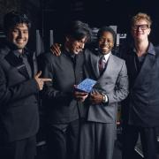 L-R: Sufiyaan Salam with co-writer and director and Luis Hindman, actor David Jonsson, and producer Aidan Robert Brooks.