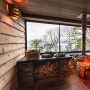 Warming up in the Fellside Sauna after a dip in the infinity pool